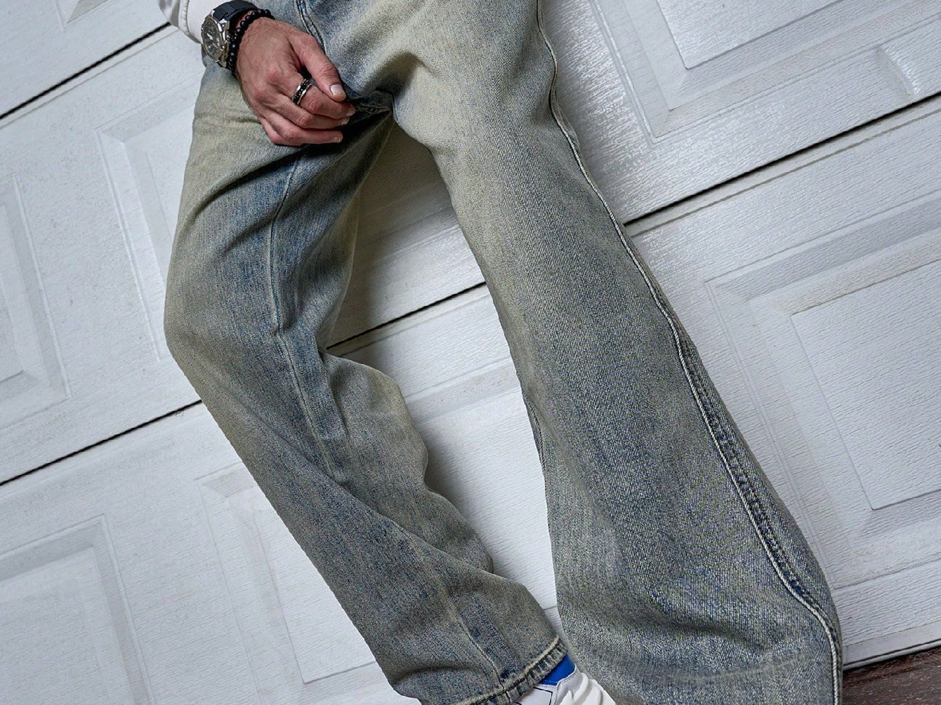 Fraser - Men's Vintage Washed Straight Leg Jeans
