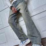 Fraser - Men's Vintage Washed Straight Leg Jeans