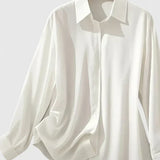 Freja - Women's Oversized Long Sleeve Button-Down Shirt