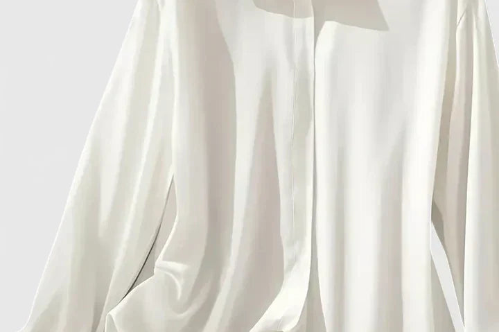 Freja - Women's Oversized Long Sleeve Button-Down Shirt