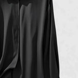 Freja - Women's Oversized Long Sleeve Button-Down Shirt