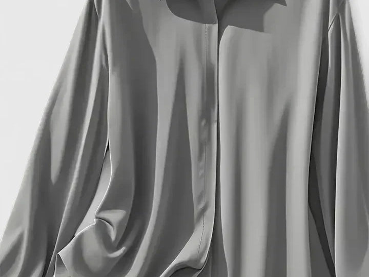 Freja - Women's Oversized Long Sleeve Button-Down Shirt