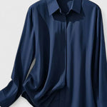 Freja - Women's Oversized Long Sleeve Button-Down Shirt