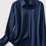 Freja - Women's Oversized Long Sleeve Button-Down Shirt