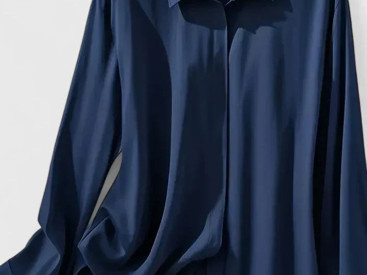 Freja - Women's Oversized Long Sleeve Button-Down Shirt