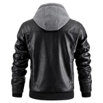 Garrett - Men's Faux Leather Hooded Coat
