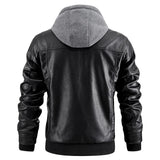 Garrett - Men's Faux Leather Hooded Coat