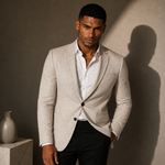 Gordon - Men's Slim Fit Business Casual Blazer - Beige