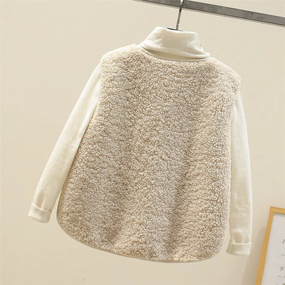 Hana - Women's Sleeveless Teddy Fleece Vest