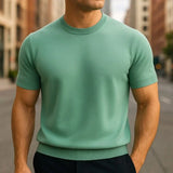 Harlan - Men's Merino Wool and Cashmere-Blend Tailored Tee - Green