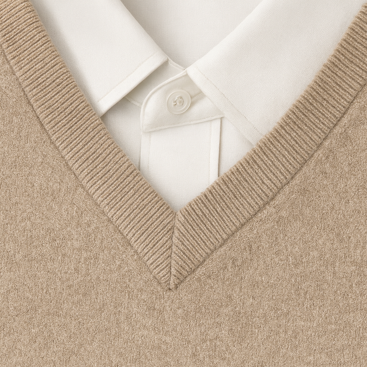 Harrison - Men's Soft Knit V-Neck Sweater with Ribbed Trims