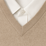 Harrison - Men's Soft Knit V-Neck Sweater with Ribbed Trims