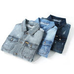 Harry - Men's Faded Stretch Denim Jacket