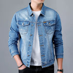 Harry - Men's Faded Stretch Denim Jacket