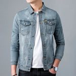 Harry - Men's Faded Stretch Denim Jacket