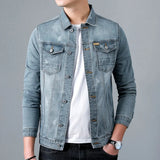 Harry - Men's Faded Stretch Denim Jacket