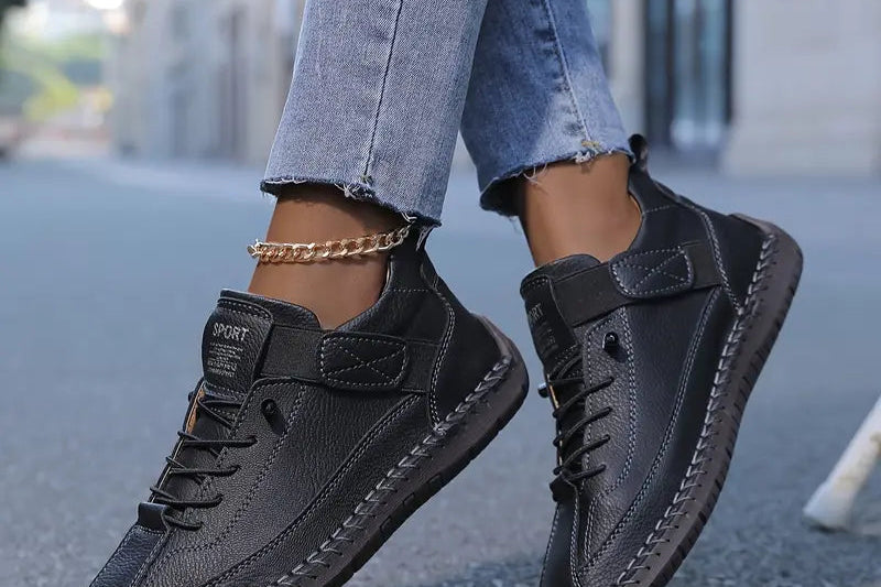 Hesper - Women's Breathable Lace-Up Casual Sneakers - Black