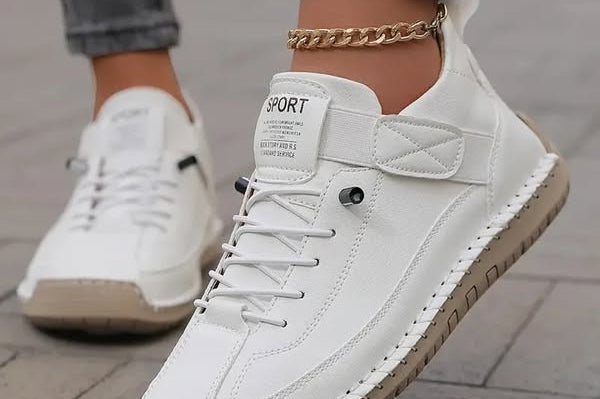 Hesper - Women's Breathable Lace-Up Casual Sneakers - White