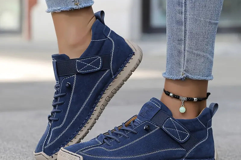 Hesper - Women's Breathable Lace-Up Casual Sneakers - Blue