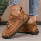 Hesper - Women's Breathable Lace-Up Casual Sneakers - Brown