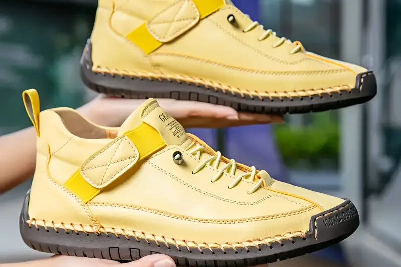 Hesper - Women's Breathable Lace-Up Casual Sneakers - Jaune