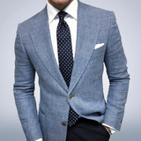 Holden - Men's Textured Tailored Blazer - Blue