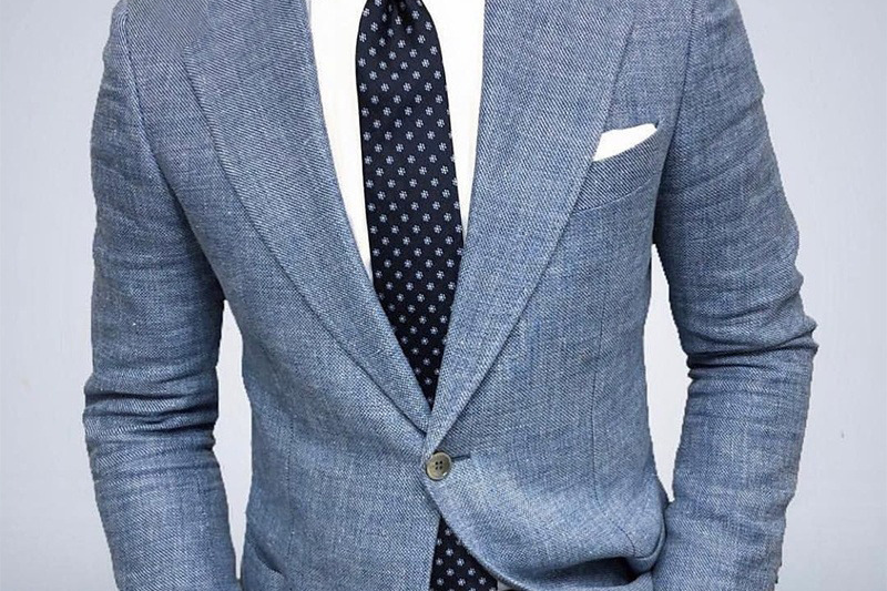 Holden - Men's Textured Tailored Blazer - Blue