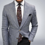 Holden - Men's Textured Tailored Blazer - Light Gray