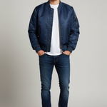 Howard - Men's Vintage Bomber Jacket with Ribbed Cuffs
