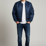 Howard - Men's Vintage Bomber Jacket with Ribbed Cuffs