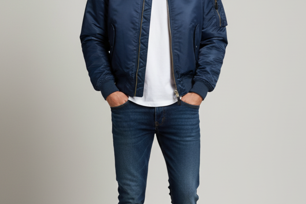 Howard - Men's Vintage Bomber Jacket with Ribbed Cuffs