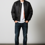 Howard - Men's Vintage Bomber Jacket with Ribbed Cuffs
