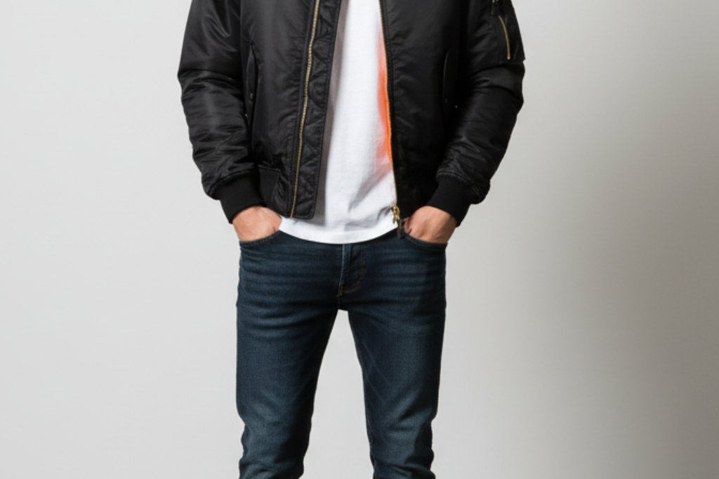 Howard - Men's Vintage Bomber Jacket with Ribbed Cuffs