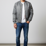 Howard - Men's Vintage Bomber Jacket with Ribbed Cuffs