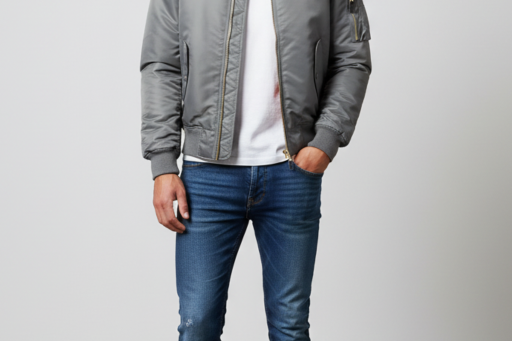 Howard - Men's Vintage Bomber Jacket with Ribbed Cuffs