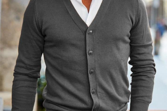 Hugo - Men's Button-Front Knit Vest - Gray