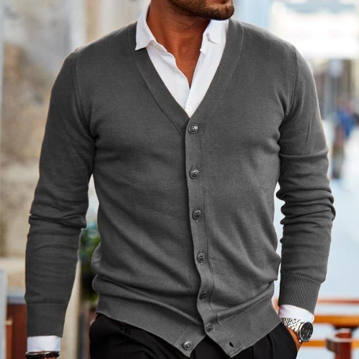Hugo - Men's Button-Front Knit Vest - Gray
