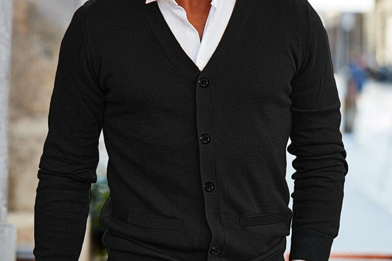 Hugo - Men's Button-Front Knit Vest - Black