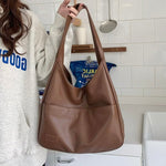 Vegan leather shoulder bag