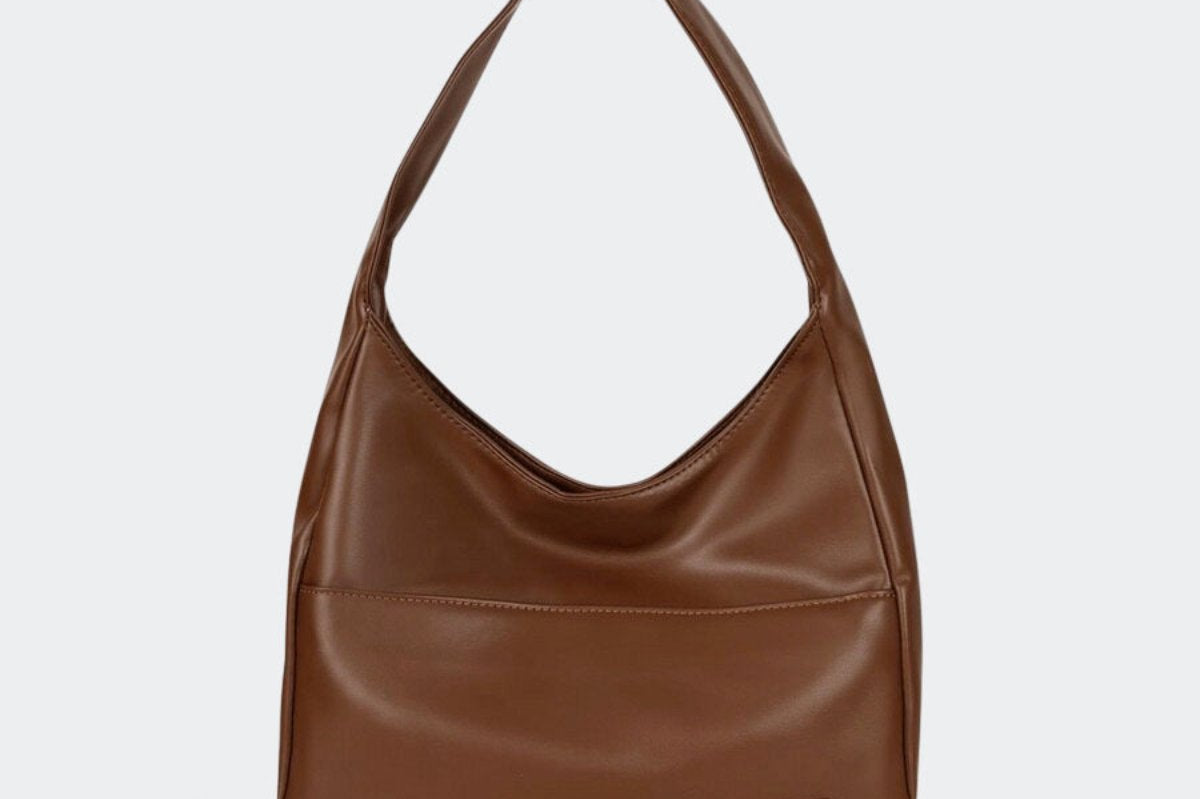 Chic vegan leather shoulder bag