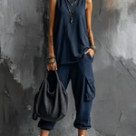 Navy blue urban chic set