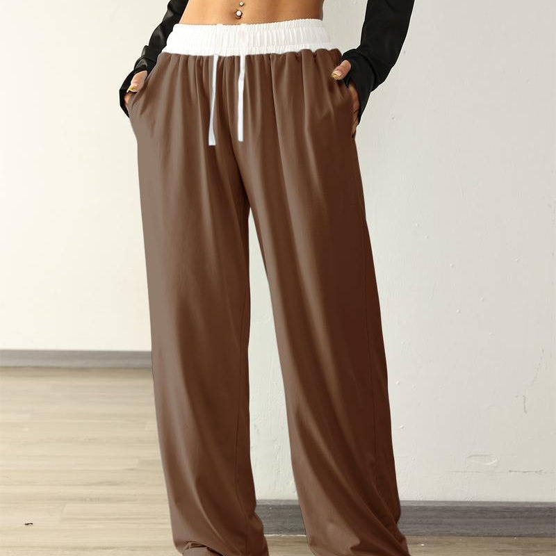 Women's Wide-Leg Drawstring Sweatpants | Relaxed Lounge Jogger Pants