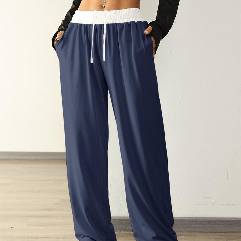 Women's Wide-Leg Drawstring Sweatpants | Relaxed Lounge Jogger Pants