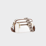 Isolt - Women's Leather Shoulder Bag with Roomy Interior - Beige