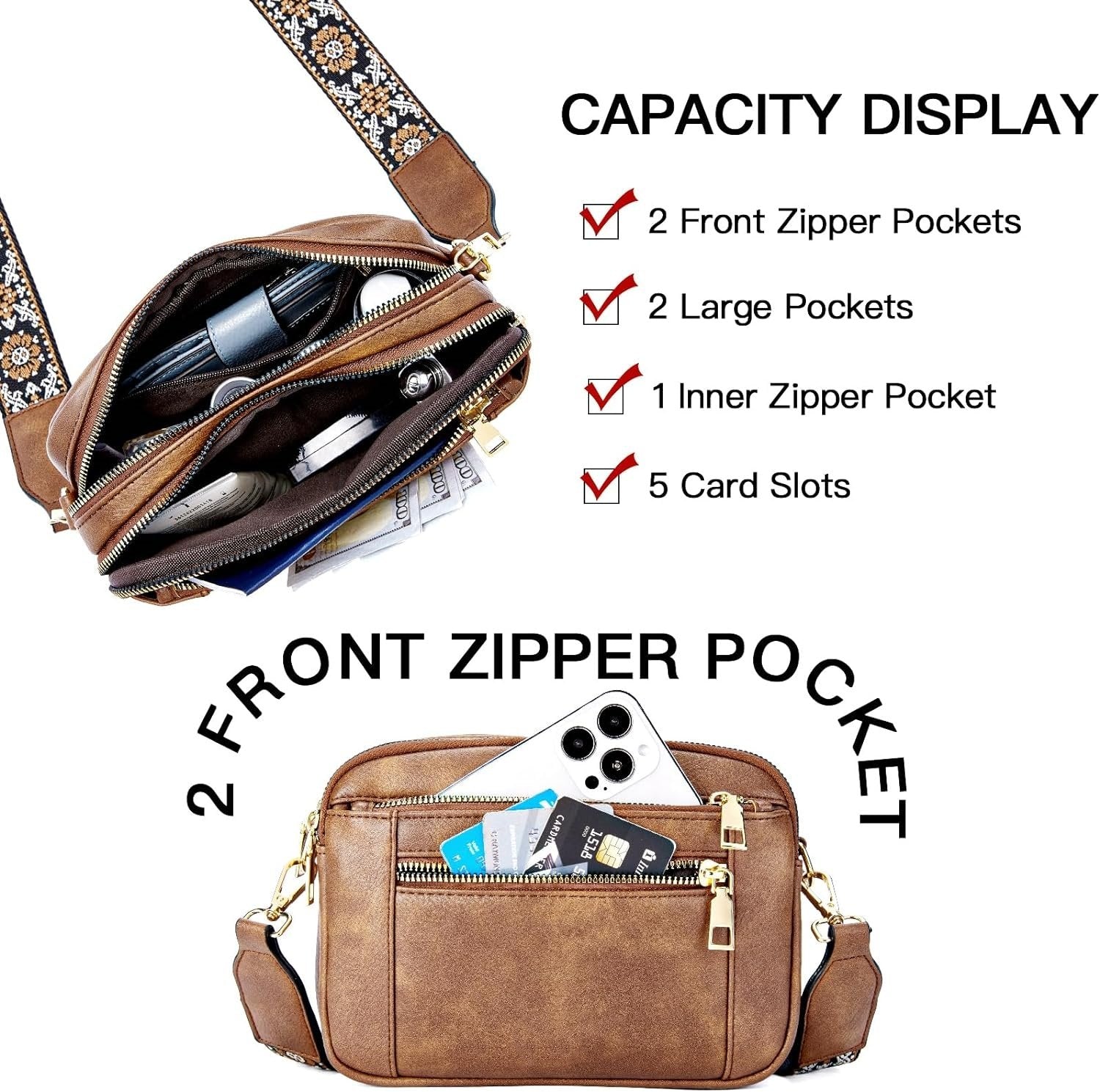 Isolt - Women's Leather Shoulder Bag with Roomy Interior