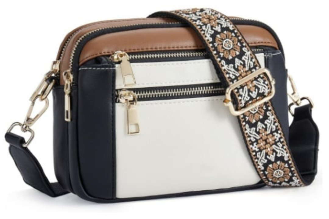 Isolt - Women's Leather Shoulder Bag with Roomy Interior - Multicolor
