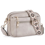 Isolt - Women's Leather Shoulder Bag with Roomy Interior - Grey