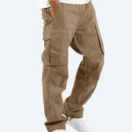 Iver - Men's Relaxed Fit Cargo Pants with Side Pockets - Brown