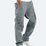 Iver - Men's Relaxed Fit Cargo Pants with Side Pockets - Grey