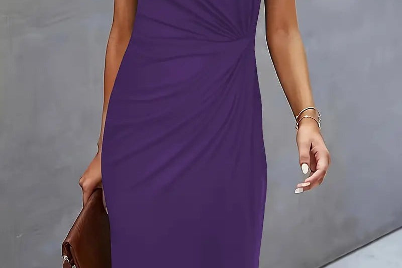 Jacinda - Women's Ruched Bodycon Midi Dress